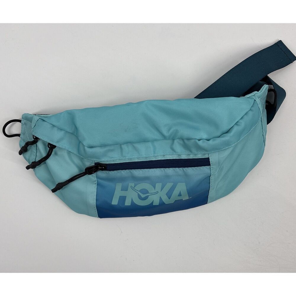 HOKA Blue Belt Bag Fanny Pack | Adjustable Running Waist Pack Crossbody Bag